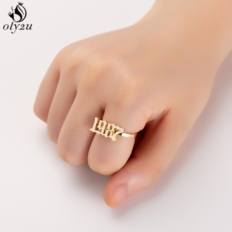 Oly2u Anillos personalizados c - Women'S Fashion Year 2000 reseña y precio