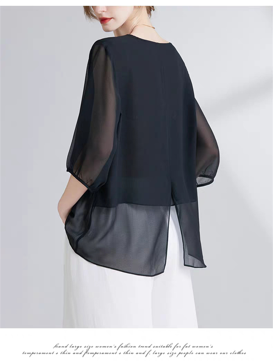 Blusa de Gasa Estilo Coreano p - Asymmetric Top Women reseña y precio
