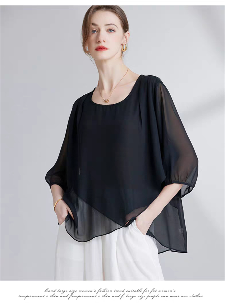 Blusa de Gasa Estilo Coreano p - Asymmetric Top Women reseña y precio